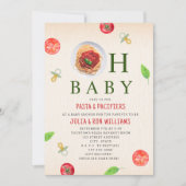 オベビーパスタ+おしゃれなベイビーシャワー招待状 招待状 (正面)