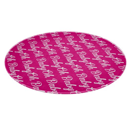 オベビーパーソナライズされたピンク女の子らしい女の子 カッティングボード (角)