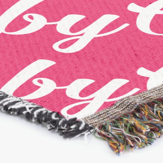 オベビーパーソナライズされたピンク女の子らしい女の子 スローブランケット (コーナー)