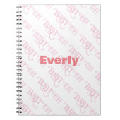 オベビーパーソナライズされたピンク女の子らしい女の子 ノートブック (正面)