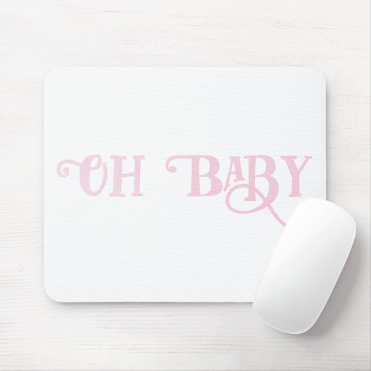 オベビーパーソナライズされたピンク女の子らしい女の子 マウスパッド (マウス)