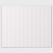 オベビーパーソナライズされたピンク女の子らしい女の子 ラッピングペーパー (フラット)