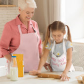 オベビーパーソナライズされたピンク女の子らしい女の子 子供用エプロン