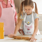 オベビーパーソナライズされたピンク女の子らしい女の子 子供用エプロン