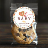 オベビーピザとパシファイア赤ちゃんシャワー好意Stic ラウンドシール