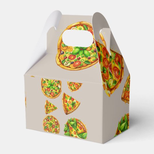 オベビーピザトマトオリビアグリーンベビーシャワー フェイバーボックス (裏面サイド)