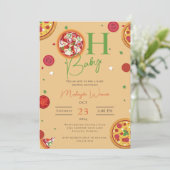 オベビーピザパシファイヤーベビークールシャワー 招待状 (スタンド正面)