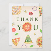オベビーピザ+おしゃれな赤ちゃんシャワー サンキューカード (正面)