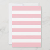 オベビーピンクと金ゴールドベビーシャワー招待状 招待状 (裏面)