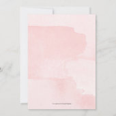 オベビーピンクと金ゴールドベビーシャワー招待状 招待状 (裏面)