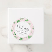 オベビーピンクの水の色の緑のプリントベビーシャワー フェイバータグ (インサイチュ)