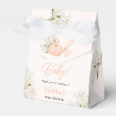 オベビーピンクカボチャフローラシックな赤ちゃんシャワー フェイバーボックス (正面サイド)