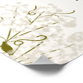 オベビーピンクカボチャフローラ女の子の赤ちゃんシャワー ポスター (角)