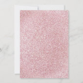 オベビーピンクグリッターベビー足ベビーガールシャワー 招待状 (裏面)