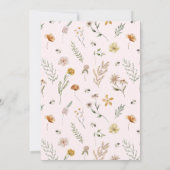 オベビーピンクバルーンフローラベビーシャワー招待状 招待状 (裏面)