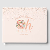 オベビーピンクフローラ植物性ドーナツ赤ちゃんシャワー ゲストブック (正面)