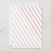 オベビーピンクベビーカーPram女の子ベビーシャワー 招待状 (裏面)