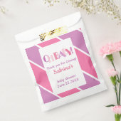 オベビーピンクモダンの赤ちゃんシャワーバッグ フェイバーバッグ (封をした状態)