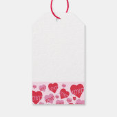 オベビーピンクレッドスウィートアーツベビーシャワーピンク ギフトタグ (裏面)