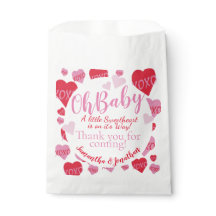 オベビーピンクレッドスウィートアーツベビーシャワーホワイト