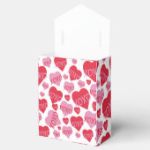 オベビーピンクレッドスウィートアーツベビーシャワーホワイト フェイバーボックス (オープン)