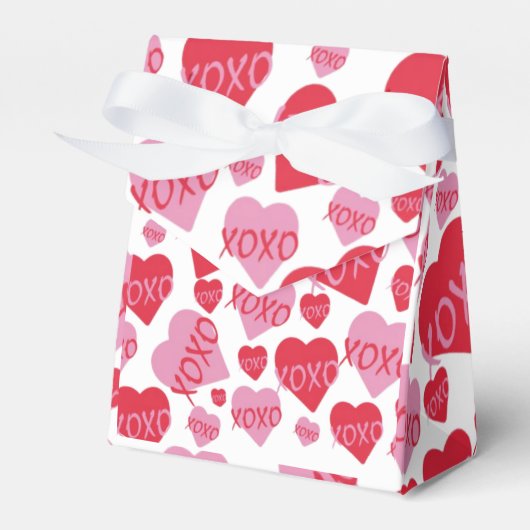 オベビーピンクレッドスウィートアーツベビーシャワーホワイト フェイバーボックス (正面サイド)