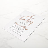 オベビーフォイル赤ちゃんシャワー招待状 箔招待状 (回転した状態)