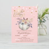 オベビーフローラカボチャ星ベビーシャワー 招待状 (スタンド正面)