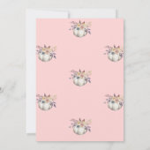 オベビーフローラカボチャ星ベビーシャワー 招待状 (裏面)