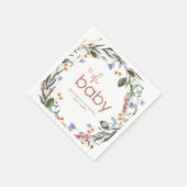 オベビーフローラベビーシャワー スタンダードカクテルナプキン (角)
