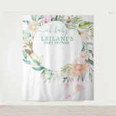 オベビーフローラ植物学リースベビーシャワー タペストリー (正面)