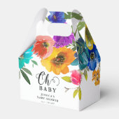 オベビーブライト&はっきりした花模様ベビーシャワー フェイバーボックス (正面サイド)