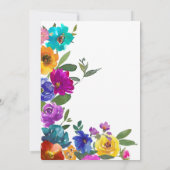 オベビーブライト&はっきりした花模様ベビーシャワー 招待状 (裏面)