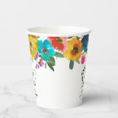 オベビーブライト&はっきりした花模様ベビーシャワー 紙コップ (左)