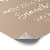 オベビーブラウンミニマリストウェルカム ポスター (角)