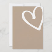 オベビーブラウンミニマリスト赤ちゃんシャワー 招待状 (裏面)