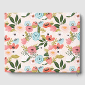 オベビーブラックフローラボタニカルドナッツベイビーシャワー ゲストブック (裏面)