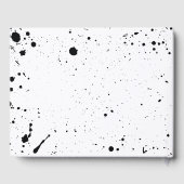 オベビーブラック+ホワイト（ばちゃばちゃ）跳ねるユニセックスベビーシャワー ゲストブック (裏面)