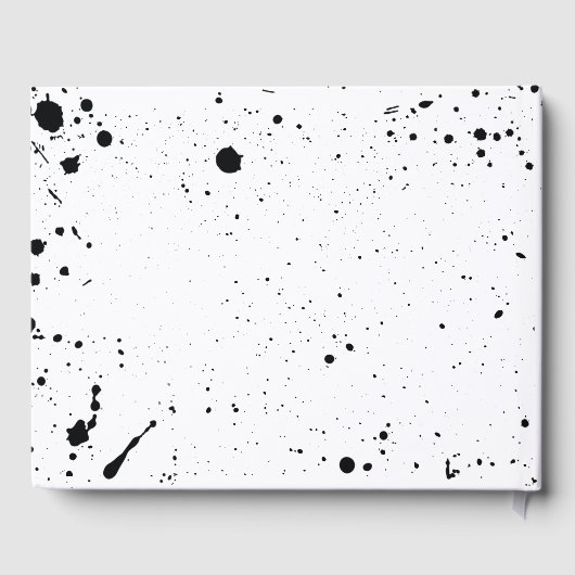 オベビーブラック+ホワイト(ばちゃばちゃ)跳ねるユニセックスベビーシャワー ゲストブック (裏面)