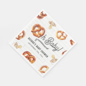 オベビープレッツェル&パシファイアベビーシャワーへようこそ スタンダードランチョンナプキン (角)