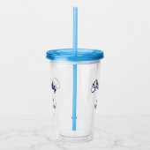 オベビーベイビーシャワー海軍ブルースクリプトギフトお願い アクリルタンブラー (右)