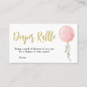 オベビーベビーシャワーおむつラッフル 名刺 (正面)
