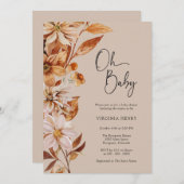 オベビーベビーシャワー 招待状 (正面/裏面)