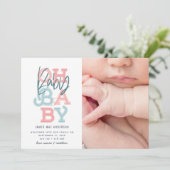 オベビーベビーモダン写真誕生のお知らせ (スタンド正面)