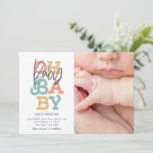 オベビーベビーモダン写真誕生のお知らせ (スタンド正面)