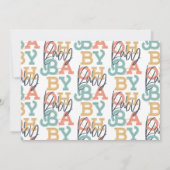 オベビーベビーモダン写真誕生のお知らせ (裏面)