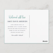 オベビーベビーモダン写真誕生のお知らせ ポストカード (裏面)