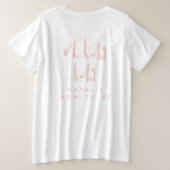 オベビーベビー赤ちゃんシャワーパーティーの服装 プラスサイズTシャツ (デザイン裏面)