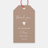 オベビーベージュサンキュー ギフトタグ (正面)