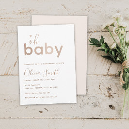 オベビーベージュニュートラルシャワー 招待状